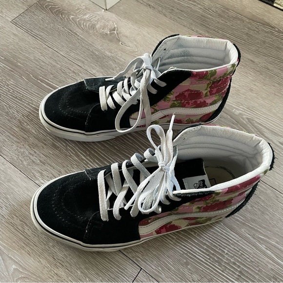 Vans Sk8-Hi Romantic Floral High Top Skate Sneaker Genuine Suede Womens Size 8 - Picture 5 of 11